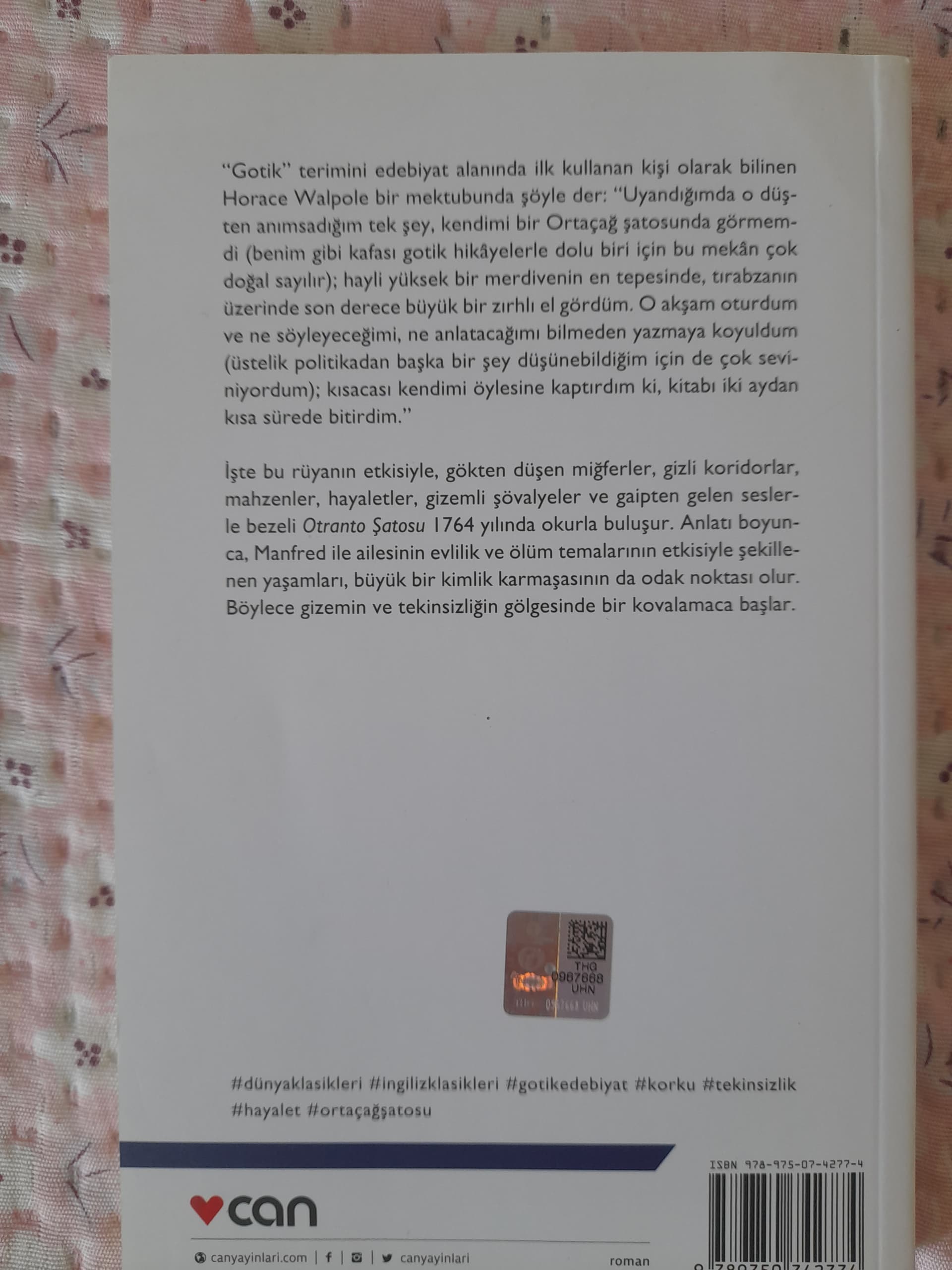 Otranto Şatosu— Horace Walpole — 2
